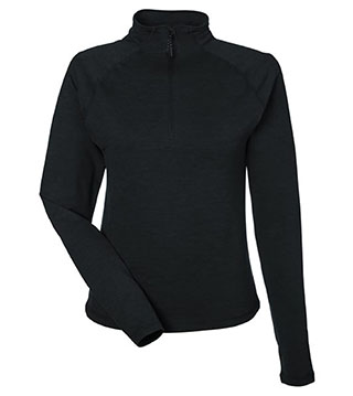 131B6 - Ladies Fairway Marbled Jersey Quarter-Zip Pullover