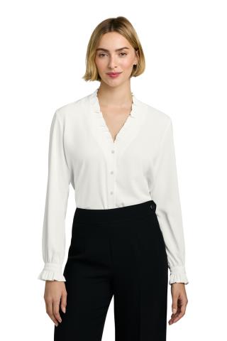 Ladies Long Sleeve Ruffle Collar Blouse