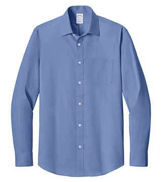 Wrinkle Free Stretch Pinpoint Spread Collar Shirt