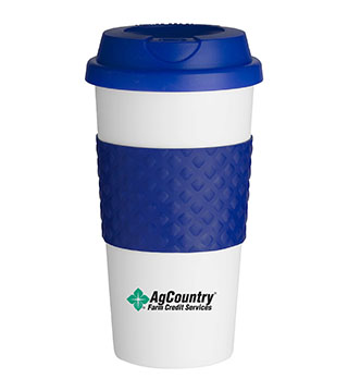 Color Banded Coffee Cup