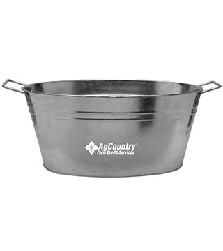BLK21-713 - 15 Qt Galvanized Metal Tub