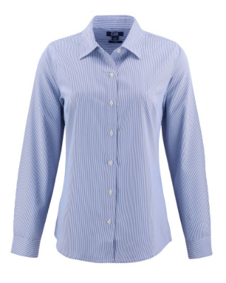 LCW00021 - Ladies' Skyline Epic Confidence Recycled Pinstripe Long Sleeve Dress Shirt