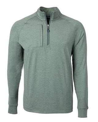 MCK01086A - Adapt Eco Knit Heather Mens Quarter Zip Pullover