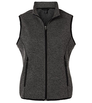 Ladies Jasper Jacquard Fleece Vest